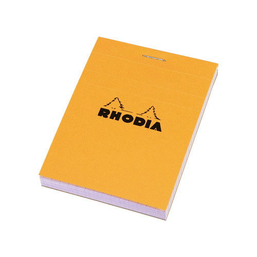 Rhodia Staplebound Notepad A7 Orange Graph