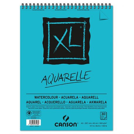PR BLOC CANSON AQUARELLE A3 XL SPIRA 30F 300GR/M2 400039171