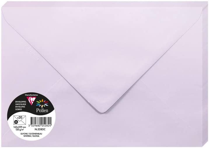 Clairefontaine C5 Envelopes 20 Pack Purple 5282C