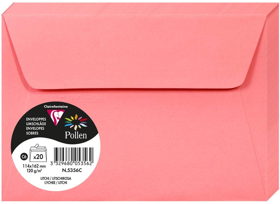 PLIC CLAIREFONTAINE C6 20/SET LITCHI 5356C