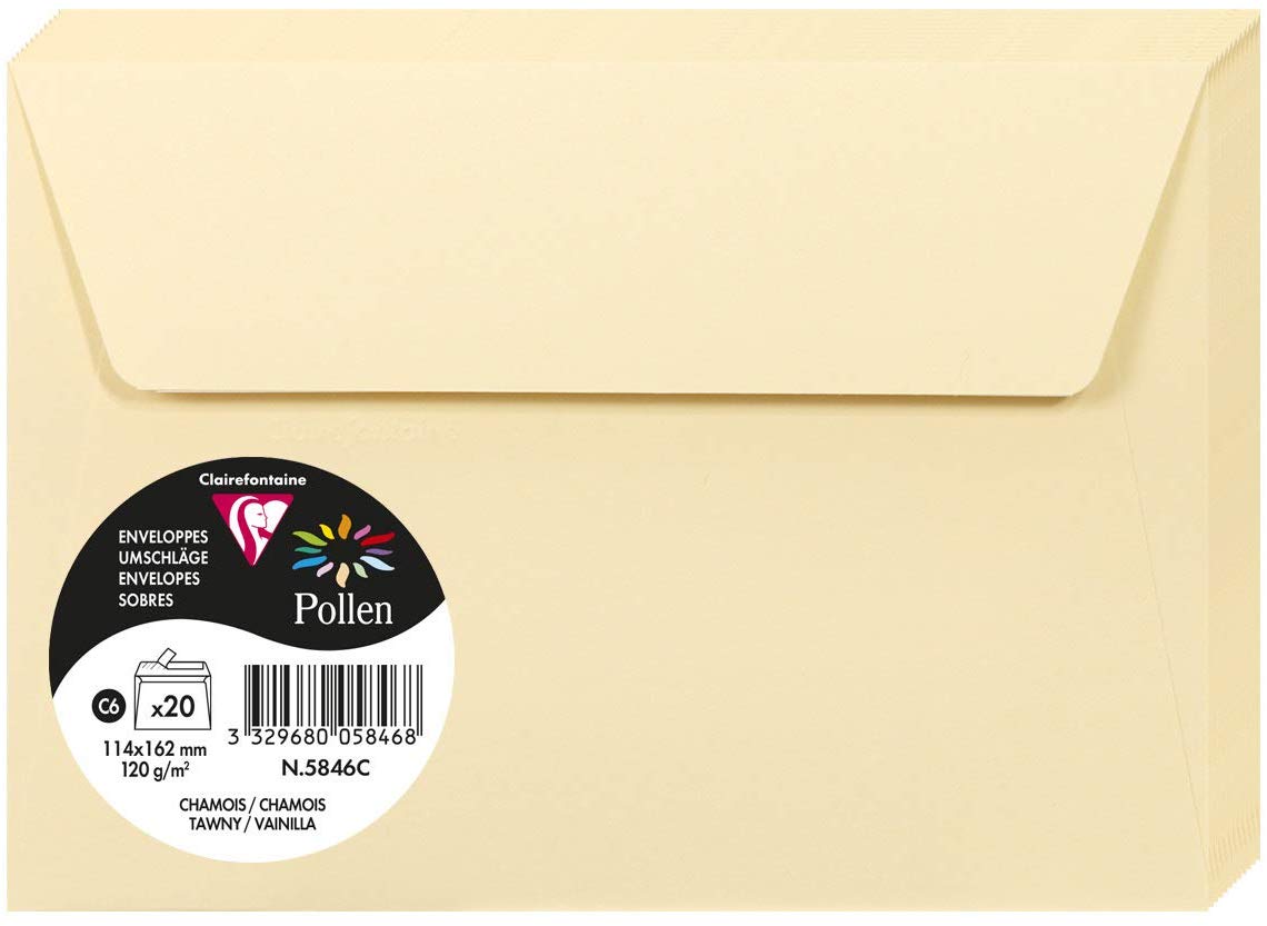 Plic Clairefontaine C6 20/Set Vanilie 5846C