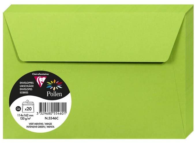 Plicuri Clairefontaine Pollen C6 Verde Mar 20 buc