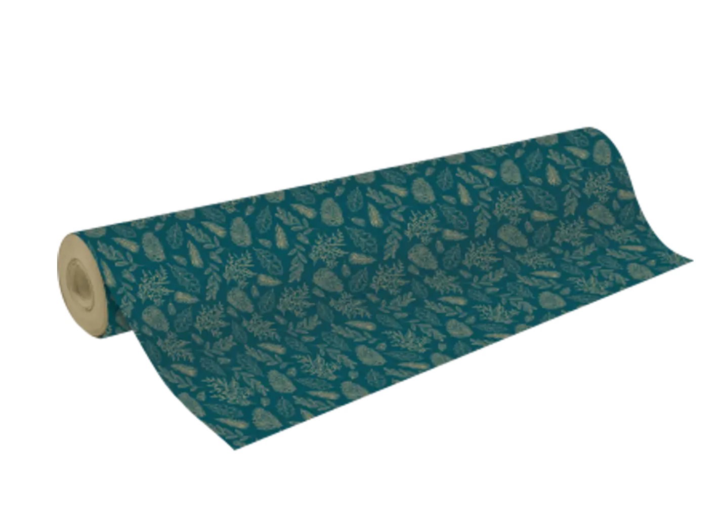 Clairefontaine Christmas Wrapping Paper Green Apples 50cm x 35m 70g