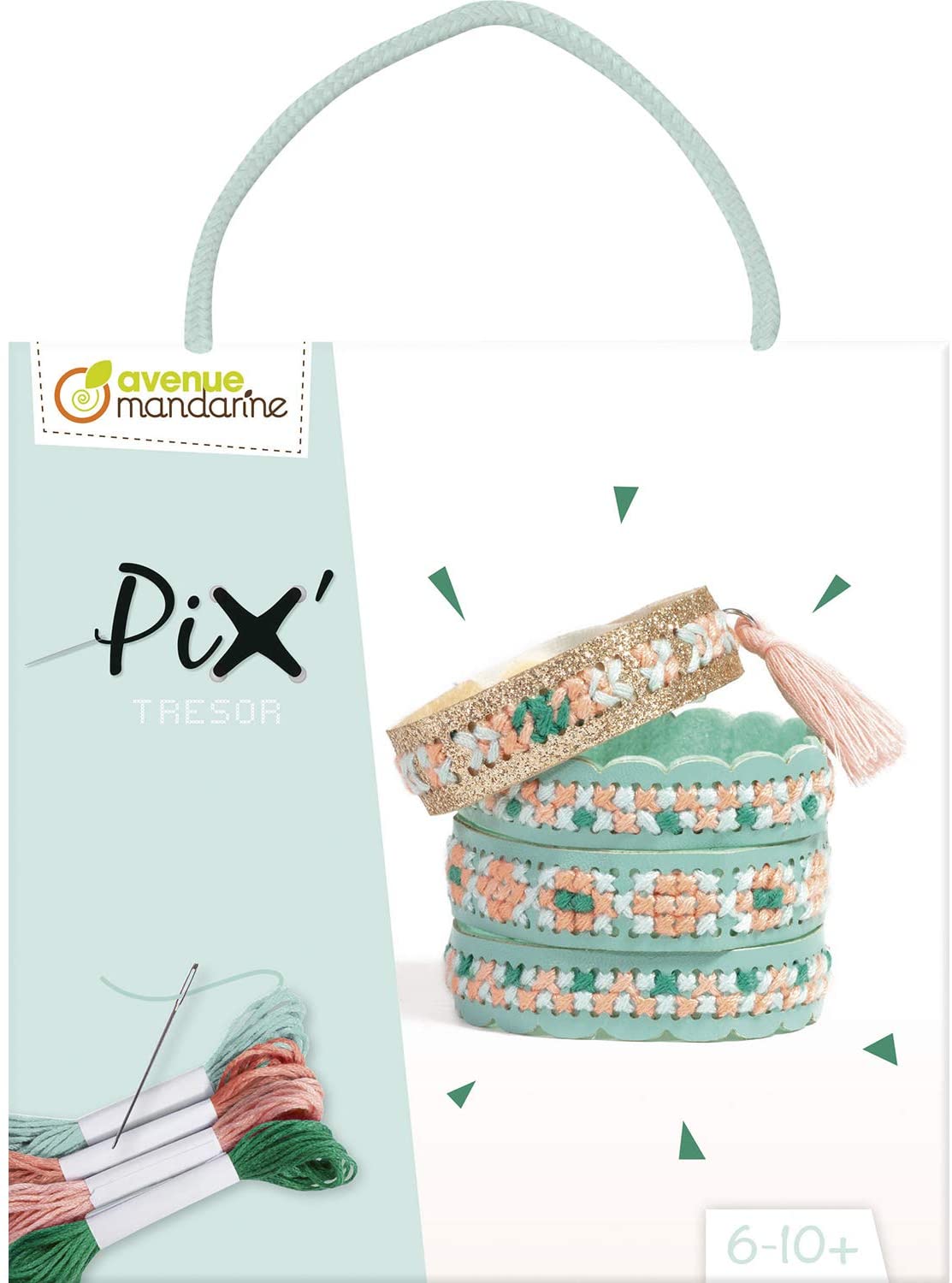 KIT CREATIV BRODERIE PIX' TRESOR BRATARI AVENUE MANDARINE KC129C