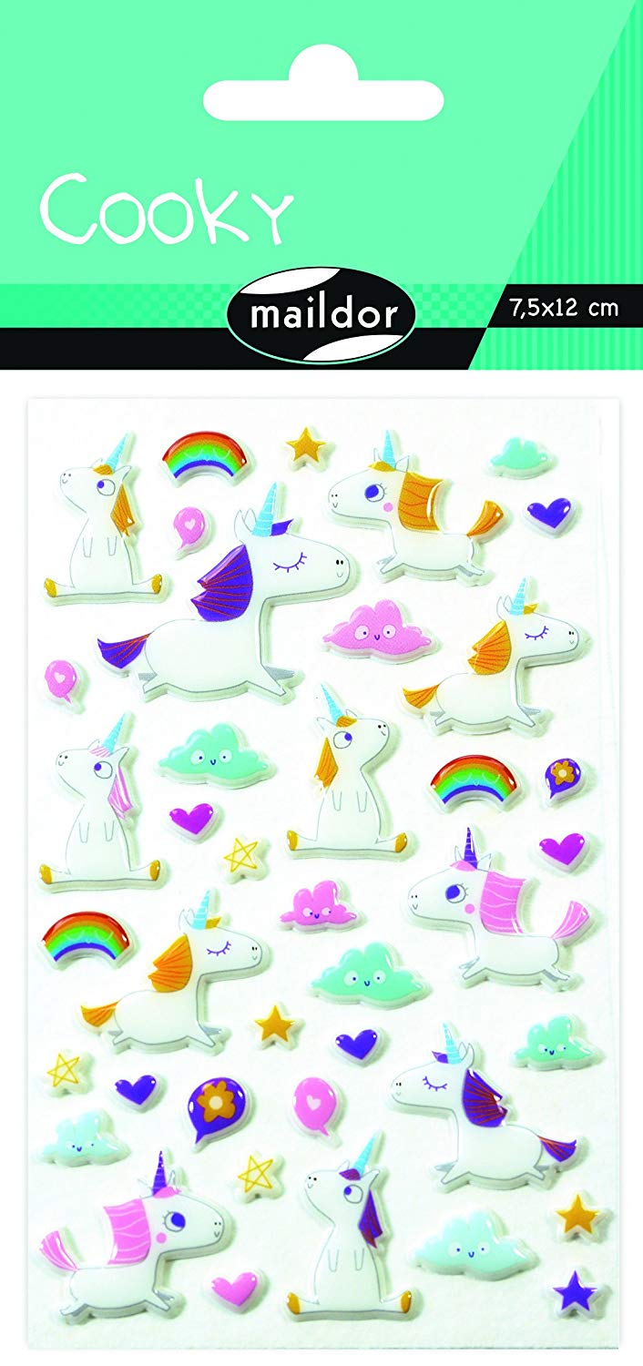 CF STICKER 3D COOKY 7.5*12CM MAILDOR UNICORNI CY063O