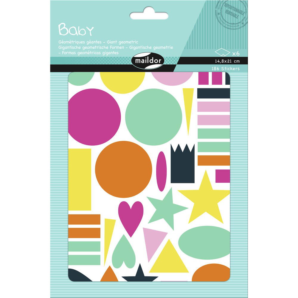 CF STICKER BABY 14.8*21CM 186 BUCATI FORME GEOMETRICE AE168C