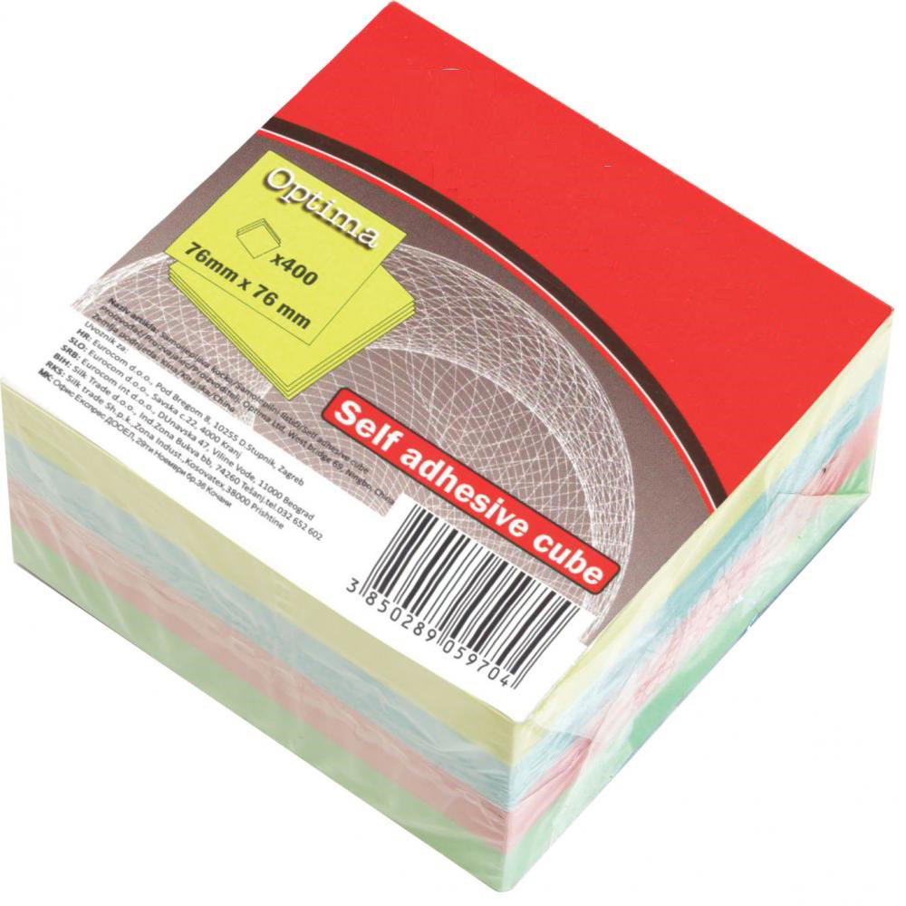 Post-it Cub 76x76mm 400 Sheets Pastel Colors