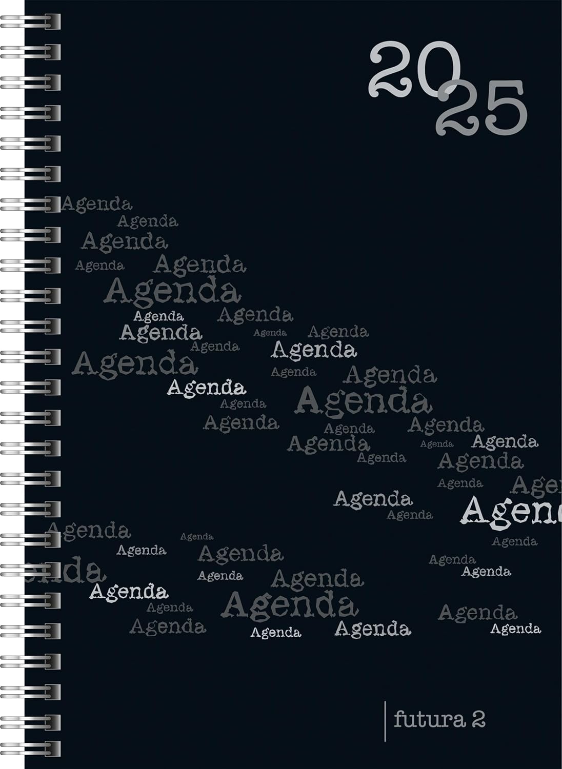 Brunnen Agenda Săptămânală Futura 2 A5 2025 Spirală PP Negru