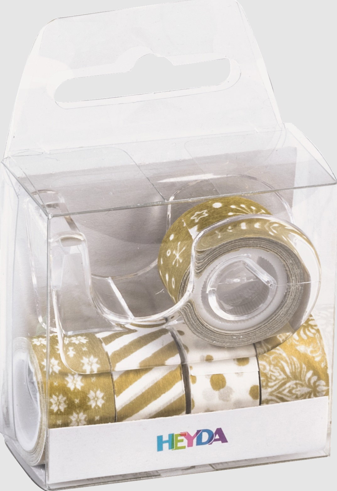 KP MINI BANDA AUTOADEZIVA DECOR CU DISPENSER 12MM*3M 5/SET MOTIV CRACIUN AURIU 3584580