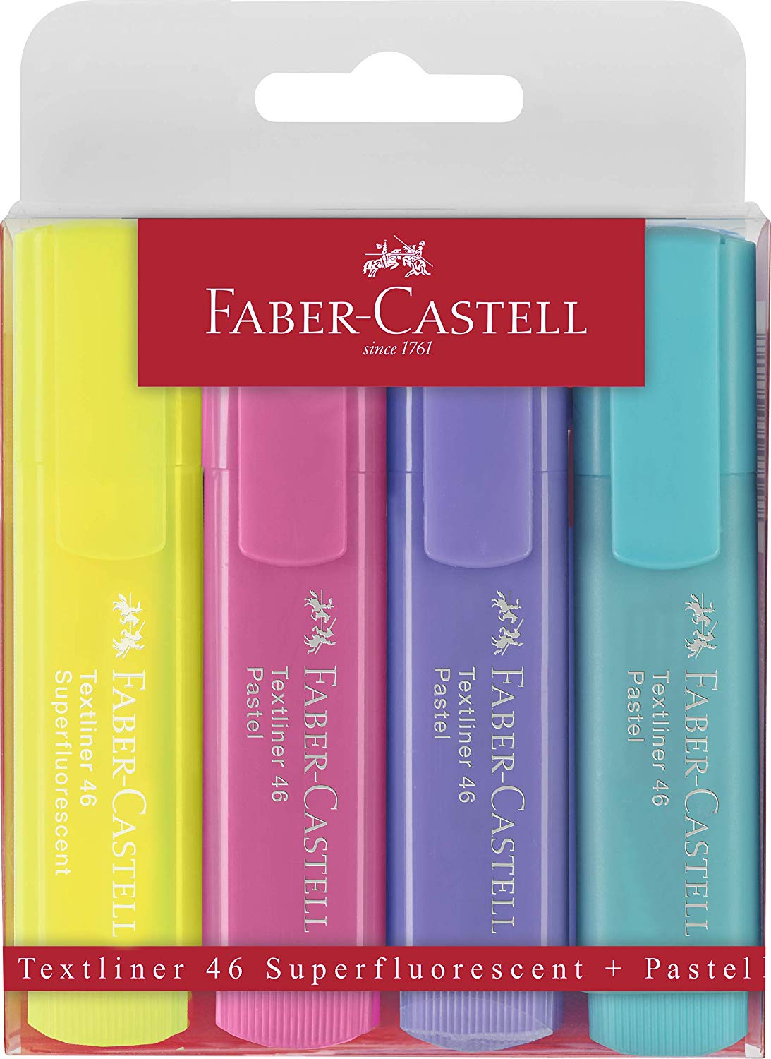 LEC TEXTMARKER FABER 4/SET FC154610 PASTEL
