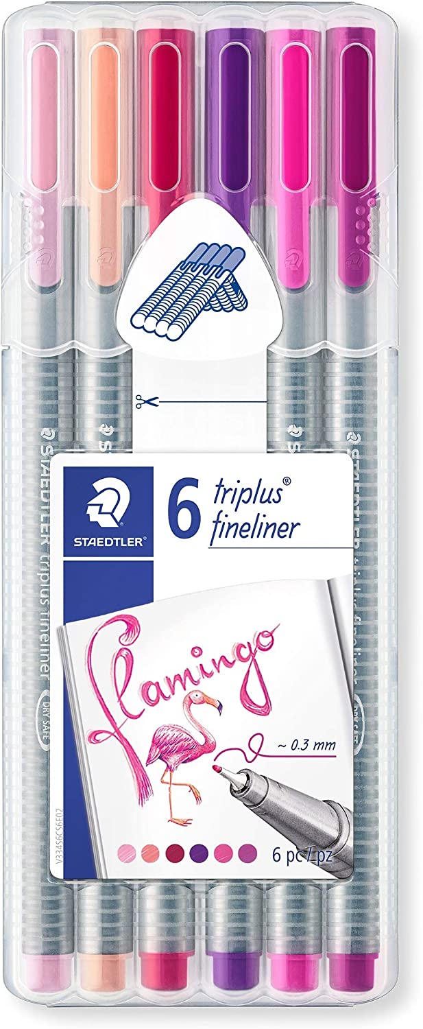 GRI FINELINER STAEDTLER TRIPLUS 6/SET 334SB6CS6 FLAMINGO