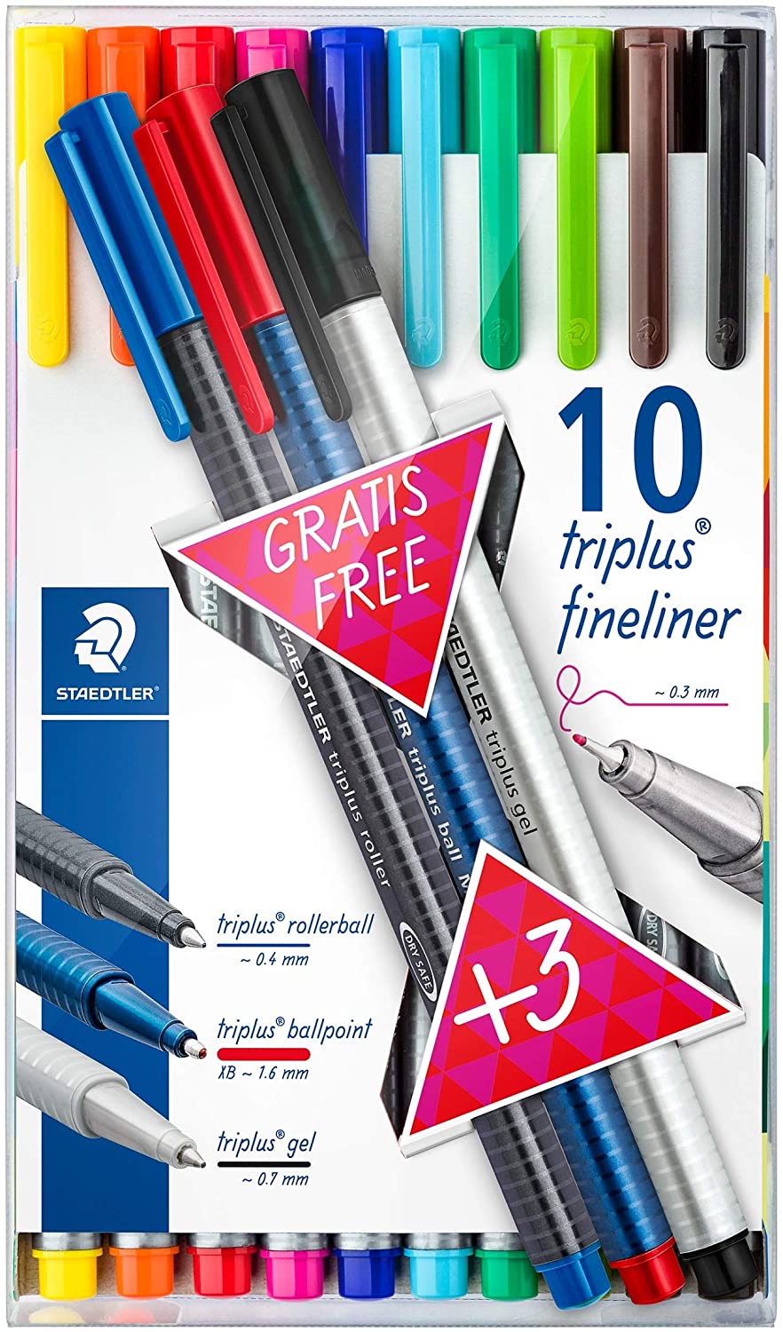 GRI FINELINER STAEDTLER TRIPLUS 10+3 334TB13