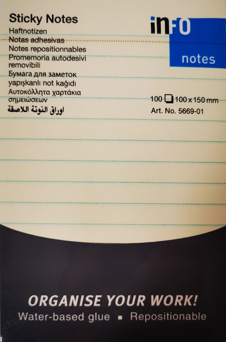 DAC POST IT INFO 100*150 GN5669-01 DR