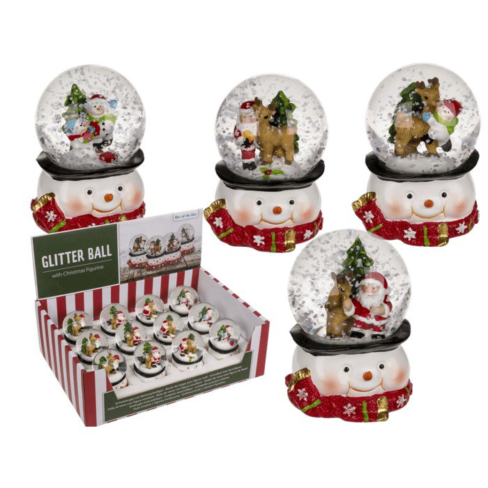 BLU GLOB DECORATIV DIN STICLA 5.2*6.5CM CRACIUN 950142