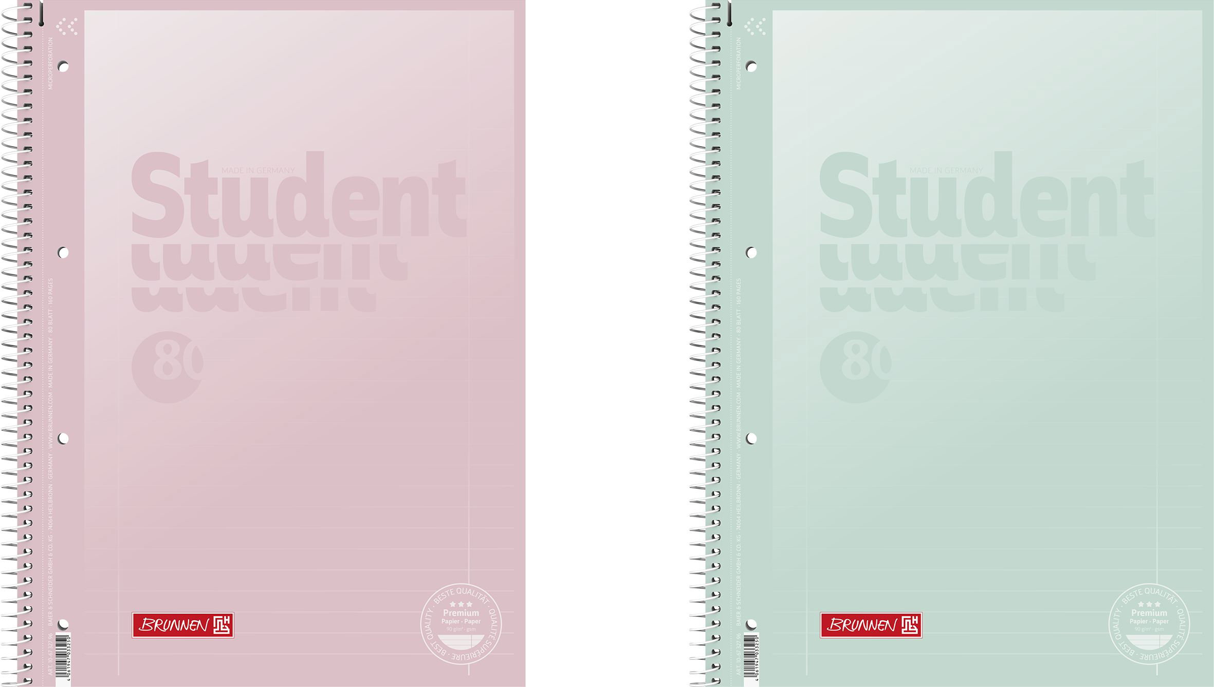 Caiet A4 80 foi spiralat cu perforatii, linii, pastel