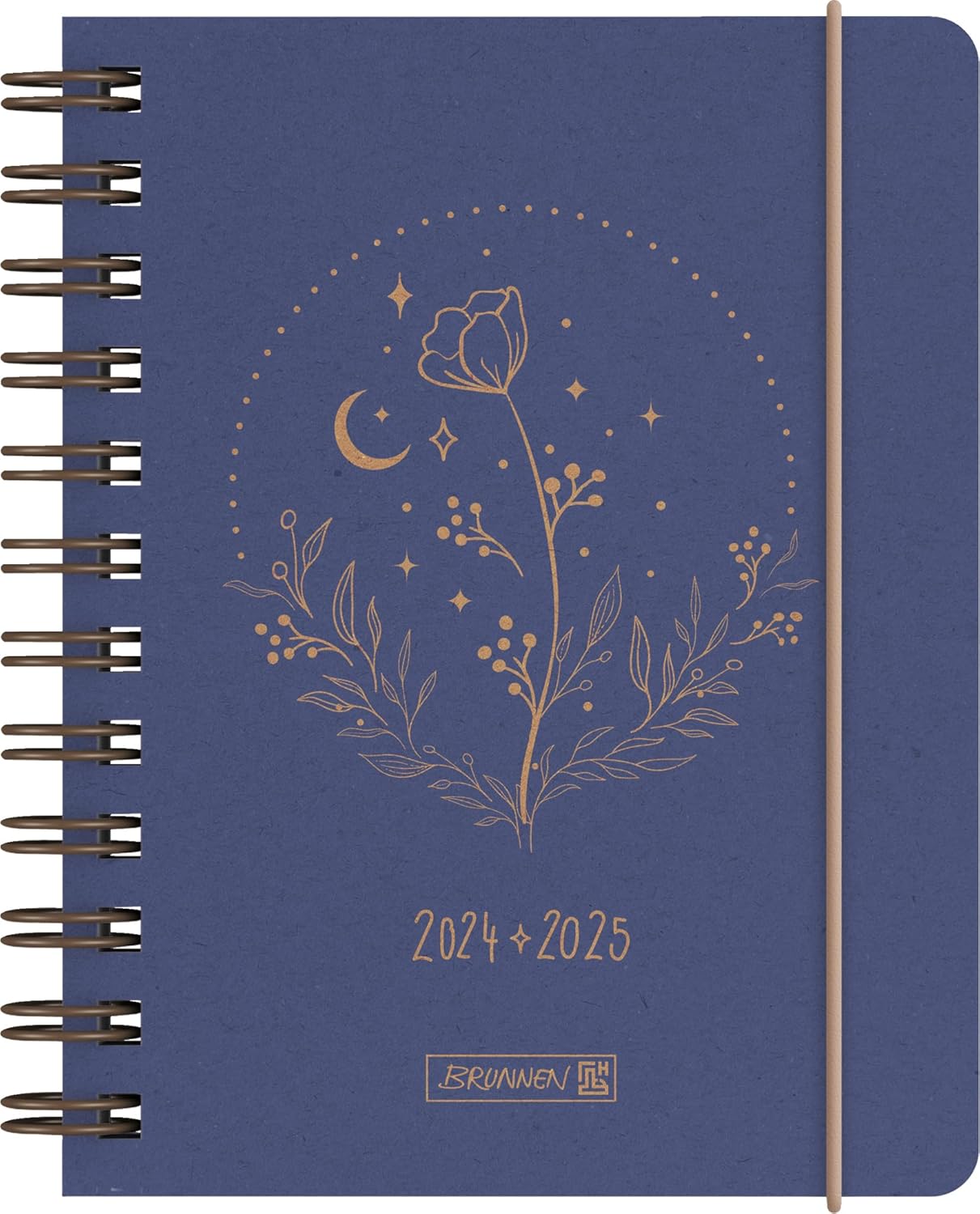 BR AGENDA SCOLARA SPIRA A6 DATATA ZILNIC 2024-2025 CU ELASTIC MOON FLOWER 71775025