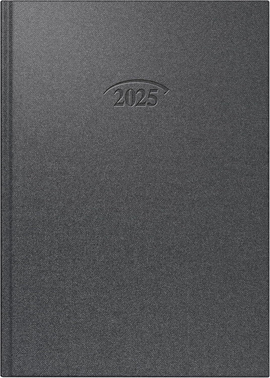 BR AGENDA DATATA ZILNIC BRUNNEN A5 2025 NEGRU METALIC 76561905