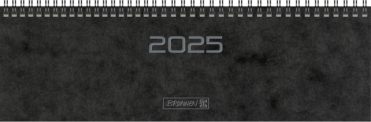 BR PLANNER BRUNNEN SAPTAMANAL 2025 32.6*10.2CM SPIRA NEGRU 77702905