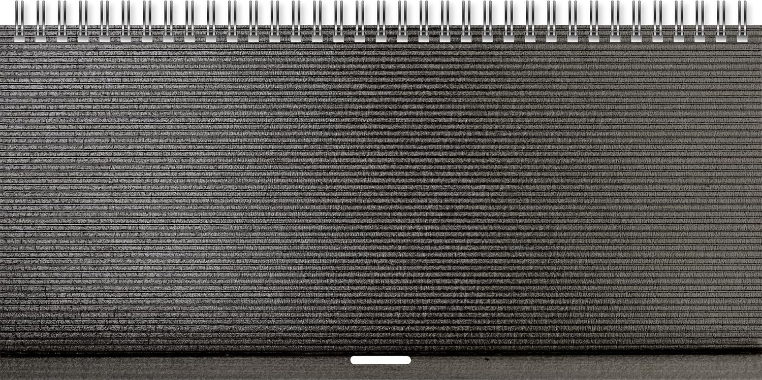 Brunnen Calendar de Birou Săptămânal 2025 28.5x12 cm Spirală Neagră