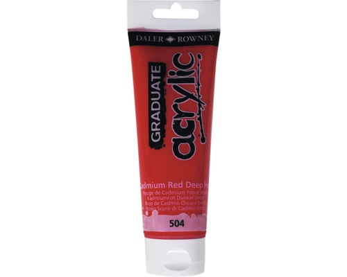 Daler Rowney Graduate Acrylic Paint 120ml Cadmium Red Deep