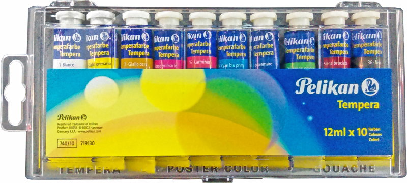 HE TEMPERA PELIKAN 10/SET 12 ML 719130