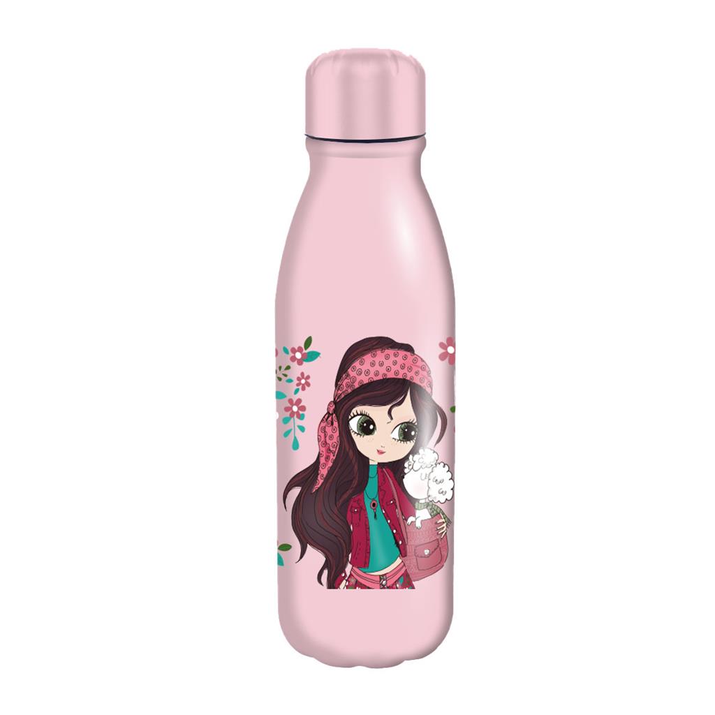 Sticlă Aluminiu Must 540ml 5.5x22cm 4 Modele