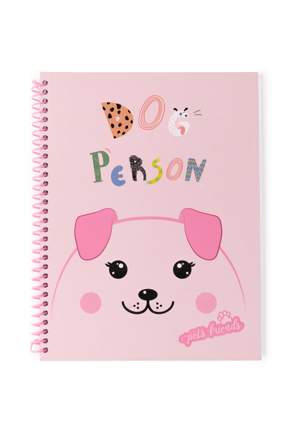 Caiet A4 Spirală 80 Foi Liniatură Linii Dog Person Girl