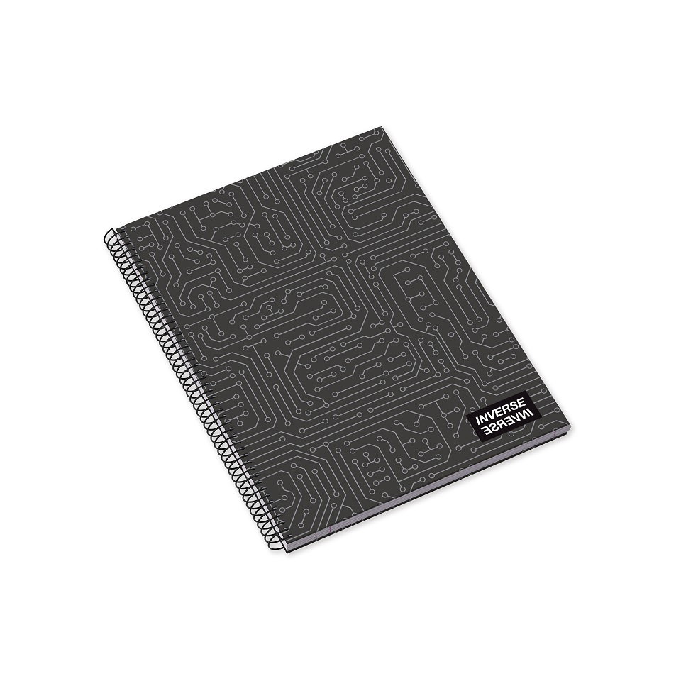 Caiet A4 spiralat cu coperta tare, 80 file, liniat