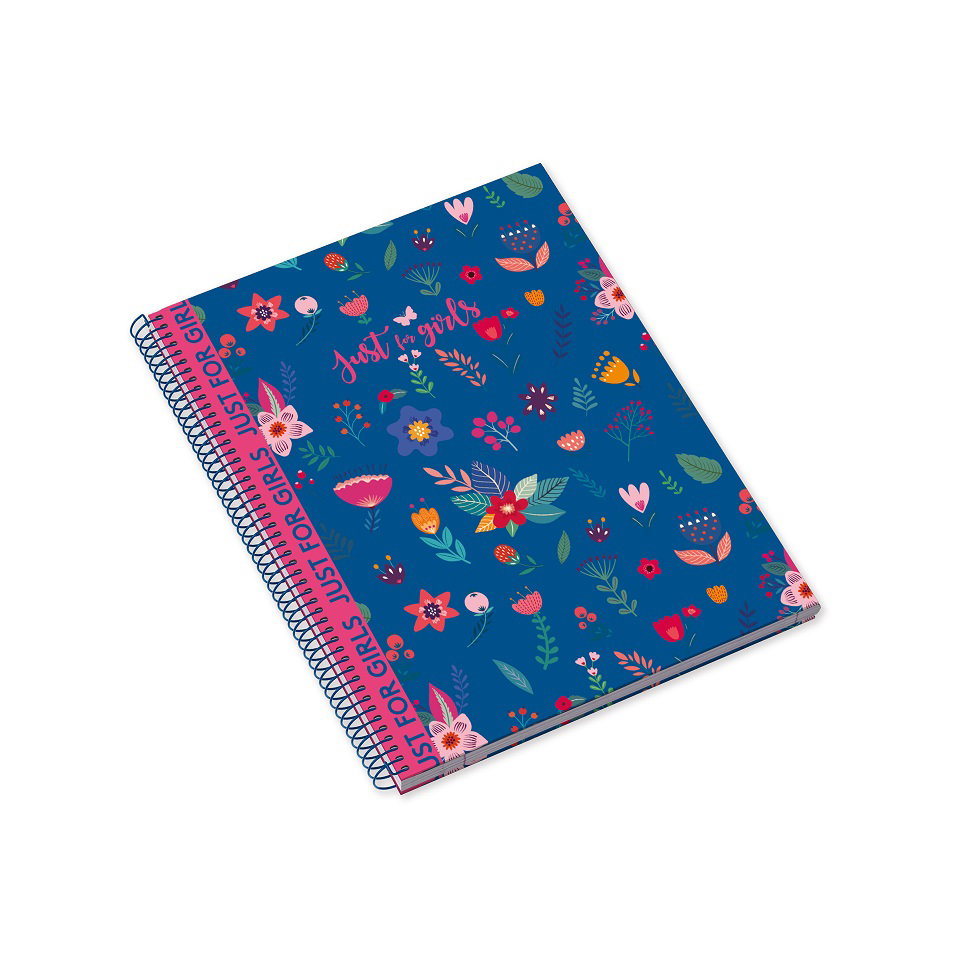CAIET A4 80F SPIRA PATRATELE J4G FLOWERS HARD COVER 223123
