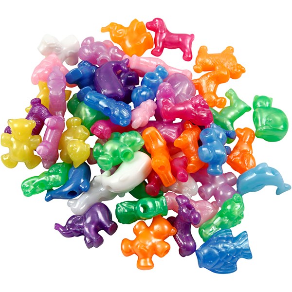 Creativ Company Plastic Beads Animal Shapes 25mm 4mm 124g