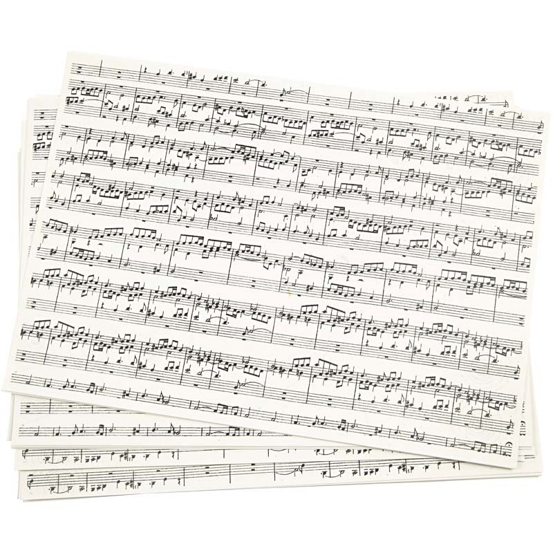 CC HARTIE NOTE MUZICALE A4 100G 10/SET 219560