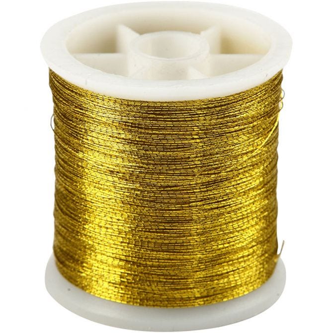 CC SNUR METALIZAT 0.15MM*100M AURIU, DIN PLASTIC 514650