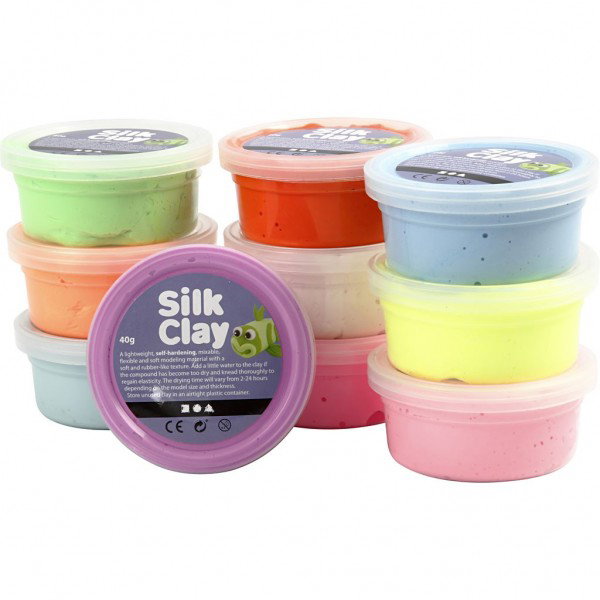 CC PLASTILINA MATASOASA 10/SET X 40 GR SILQ CLAY BASIC 79146