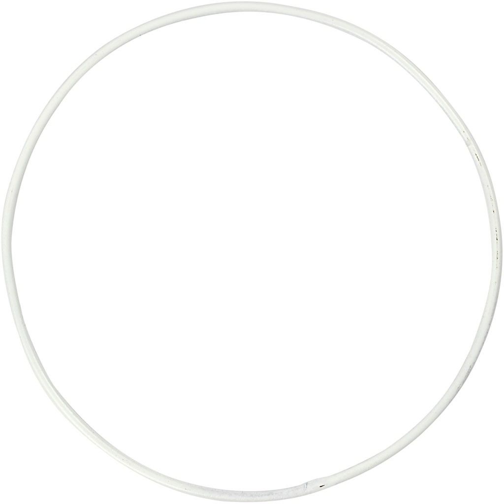 Metal Wire Ring 10 cm White