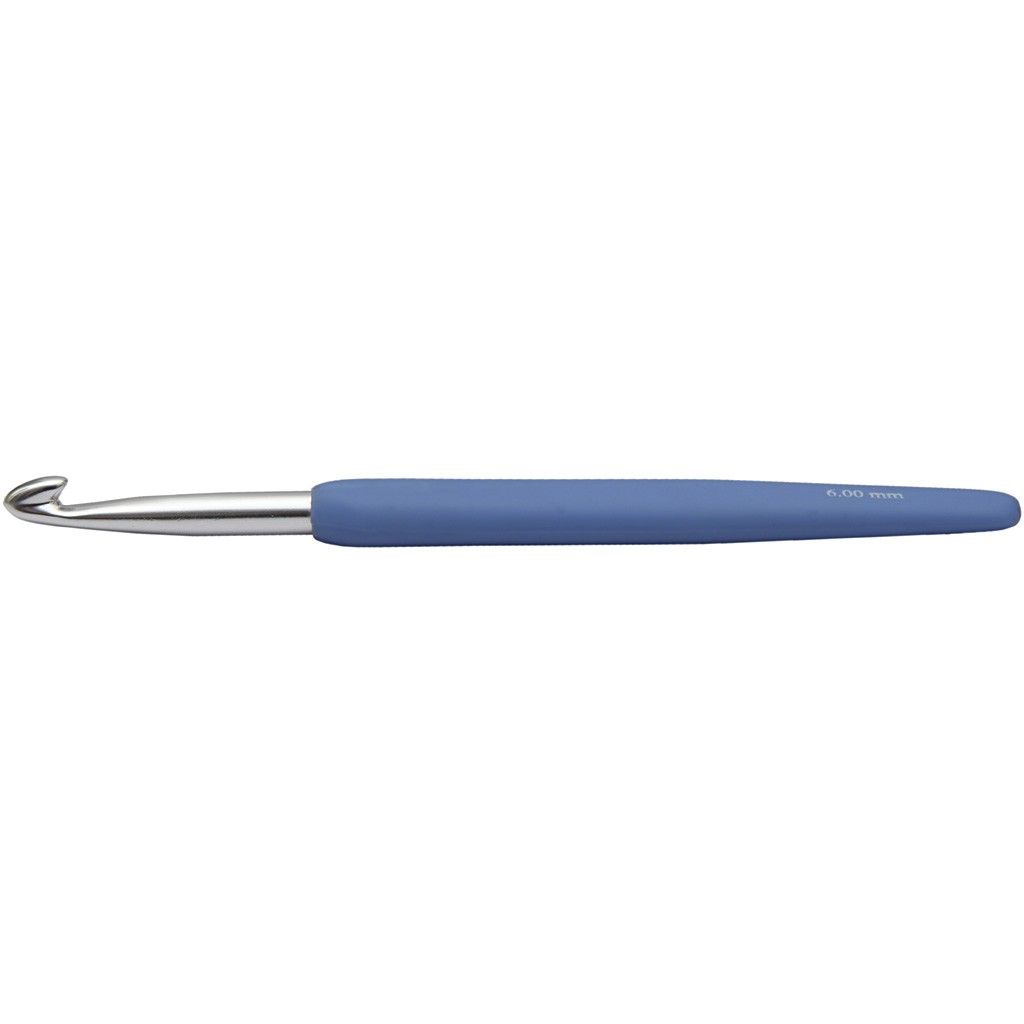 Crochet Hook 6mm x 13.3cm Blue