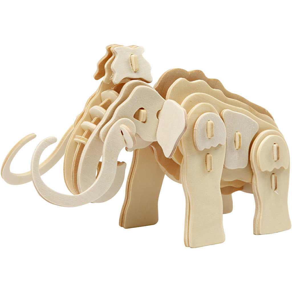 CC FIGURINA LEMN 3D MAMUT 19x8,5x11 cm 580503