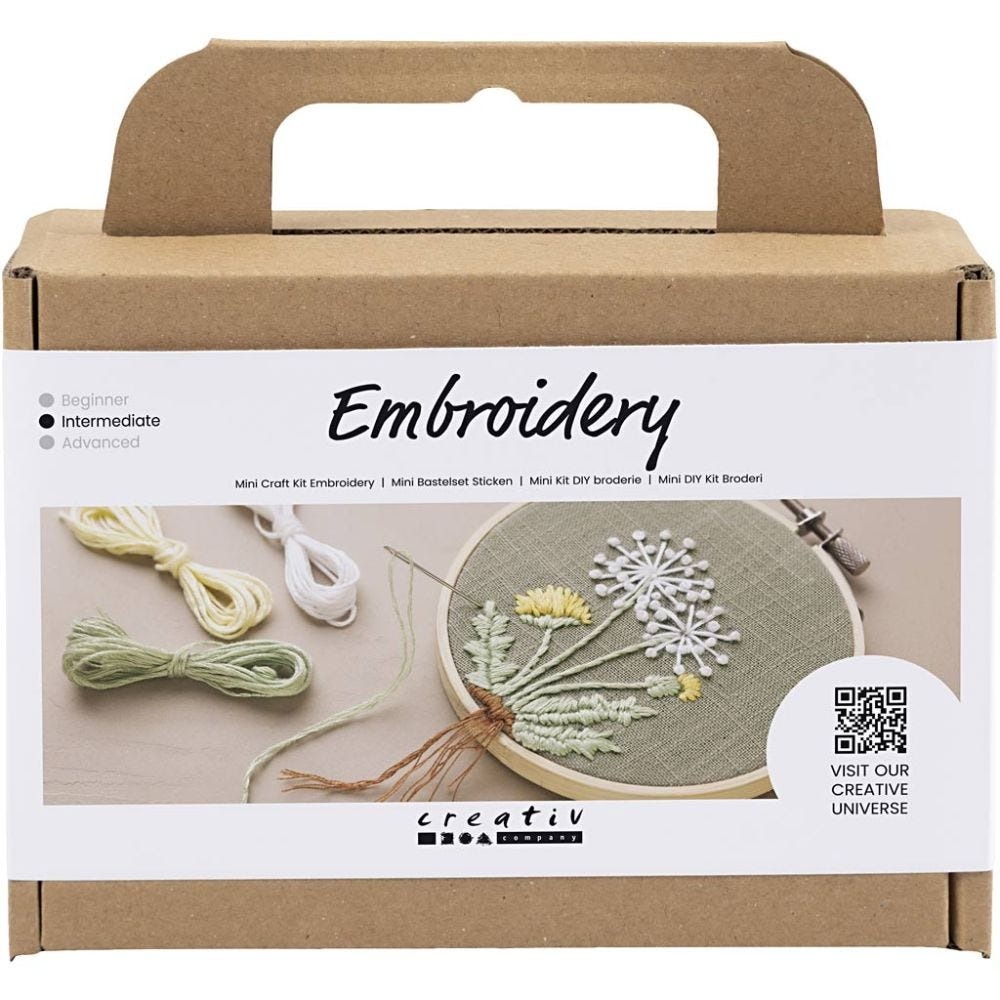 CC MINI KIT CREATIV INVATA SA BRODEZI FLORI PE PANZA 970845