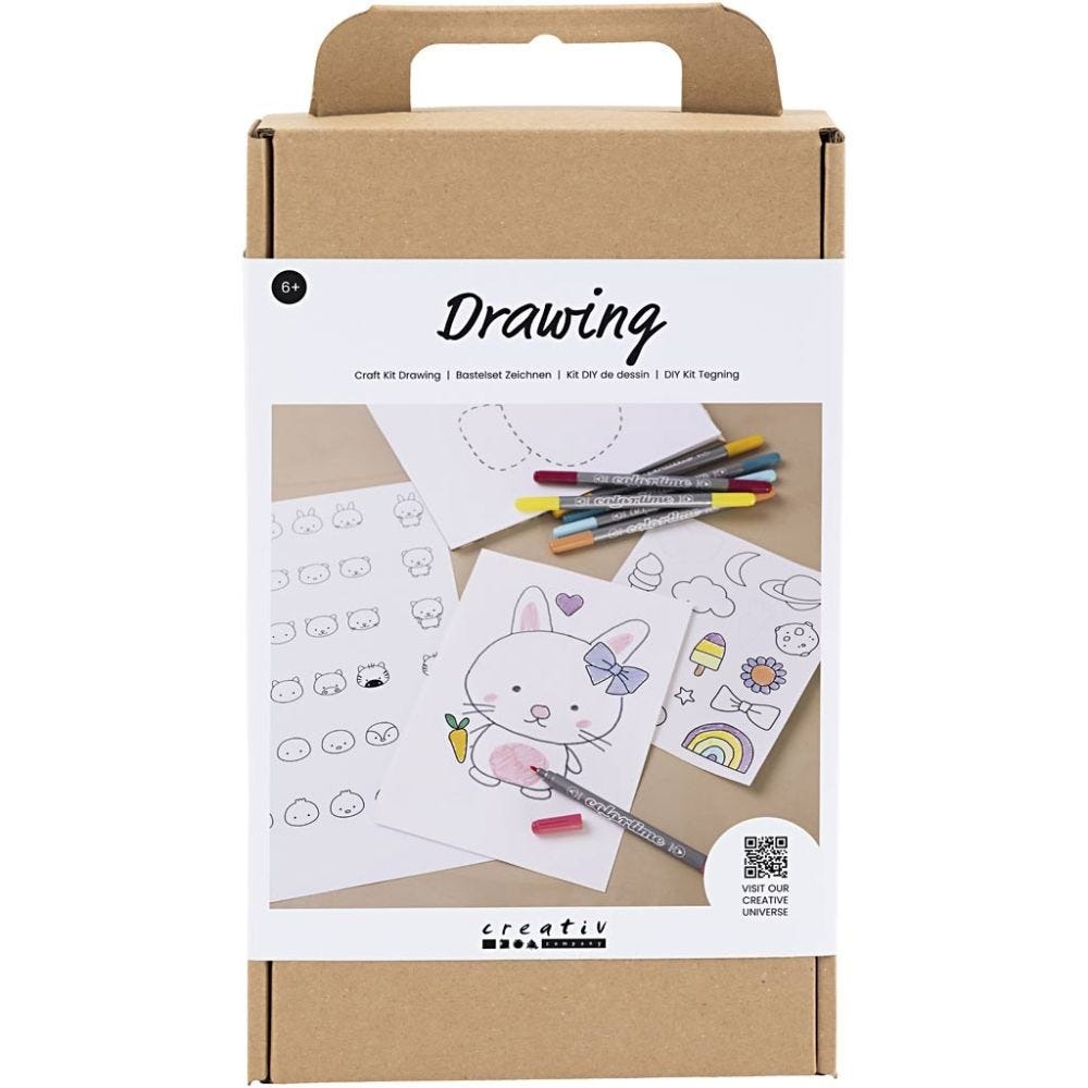 CC KIT CREATIV INVATA SA DESENEZI ANIMALUTE DIVERSE NUANTE PASTEL 970848