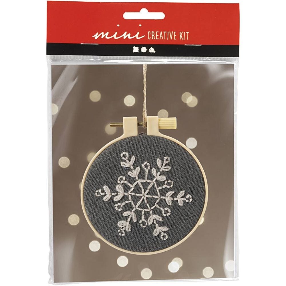 CC MINI KIT CREATIV BRODERIE CRACIUN DECORATIUNI SUSPENDATE FULGI DE ZAPADA 977487