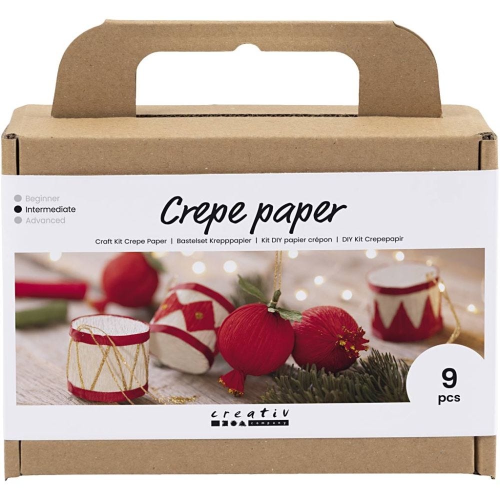 CC KIT CREATIV CRACIUN DECORATIUNI SUSPENDATE CU HARTIE CREPONATA 977585