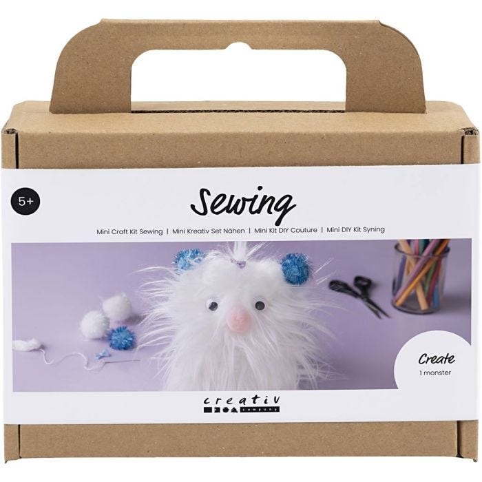 CC MINI KIT CREATIV DE CUSUT MONSTRU DIN POMPOM SI PLUSH 977678