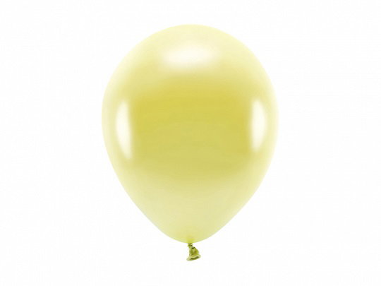 PartyDeco PD BALOANE Eco Balloons 26cm Metallic Light Yellow 10-Pack