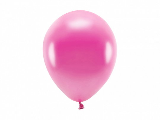 PD BALOANE Eco Balloons 26cm, metallic fuchsia 10/SET ECO26M-080-10
