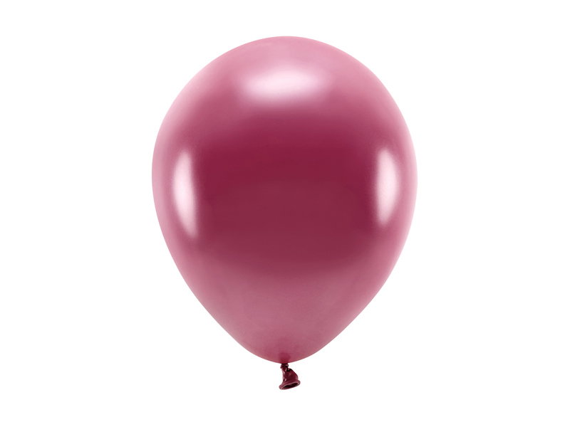 PartyDeco Eco Balloons 26cm Metallic Deep Red 10-Pack