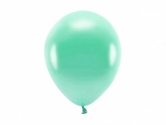 PartyDeco Eco Balloons 26cm Metallic Dark Mint Set of 10