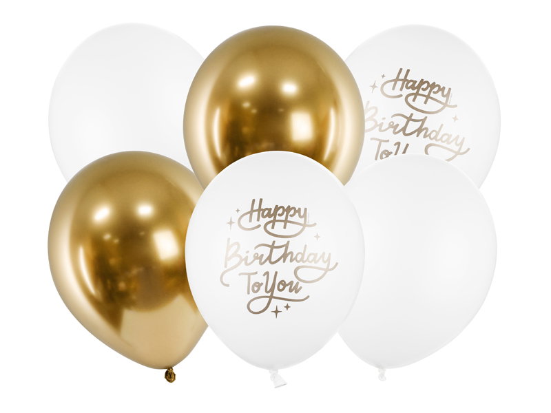 PD BALOANE Balloons 30 cm, Happy Birthday To You, mix, 6/SET SB14P-305-000-6