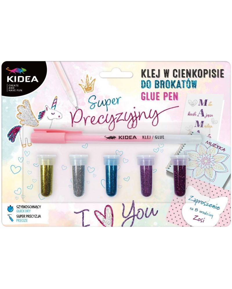 SET CREATIV KIDEA PIX CU LIPICI SI SCLIPICI IN 5 CULORI PK5BKA