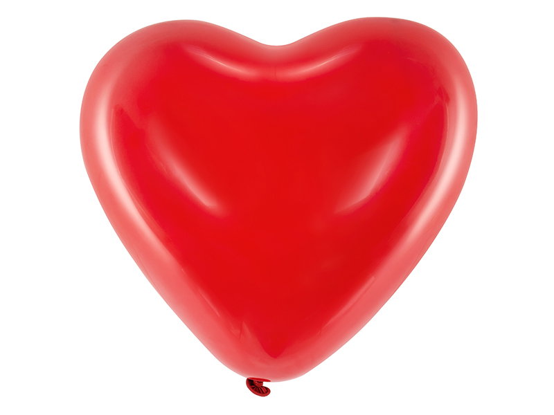 PD BALOANE Balloons 40cm, Hearts, Pastel red 6/set 092S-6