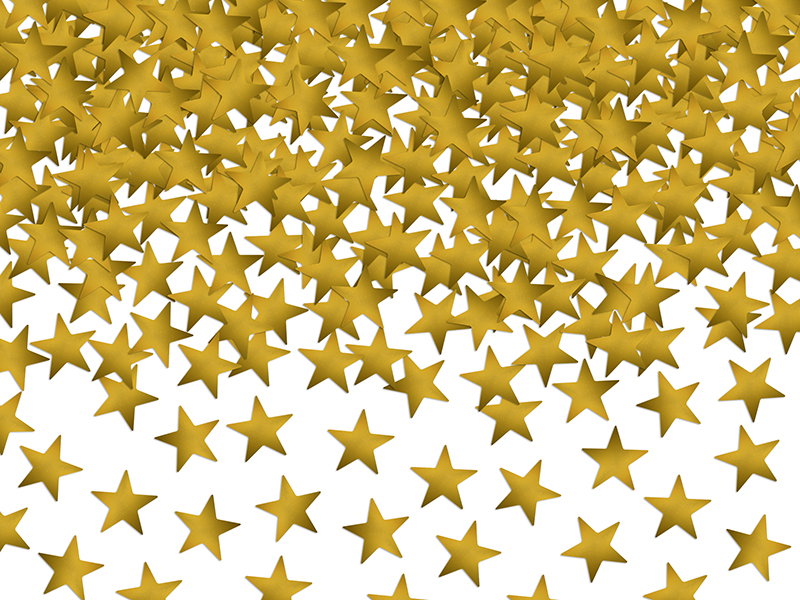 PD CONFETTI, Confetti Stars, gold, 10mm, 30g KONS6