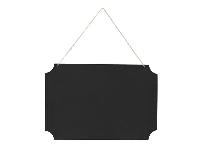 PD DECORATIUNI, Hanging chalkboard sign, black TDZ7